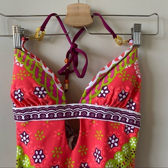 TRINA Turk - Seychelles Halter Tropical One Piece - Picture 4 of 16